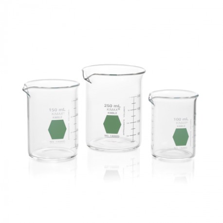 Vaso de Precipitado,Regular, Forma Baja Decorado En Verde Graduado 400 Ml