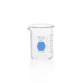 Vaso de Precipitado,Regular, Forma Baja Decorado En Azul Graduado 150 Ml