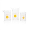 Vaso de Precipitado,Regular, Forma Baja Decorado En Amarillo Graduado 1000 Ml