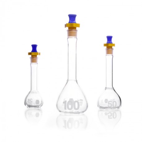 Matraz Volumétrico "A", Pared Reforzada, Boca Ancha, Tapón
