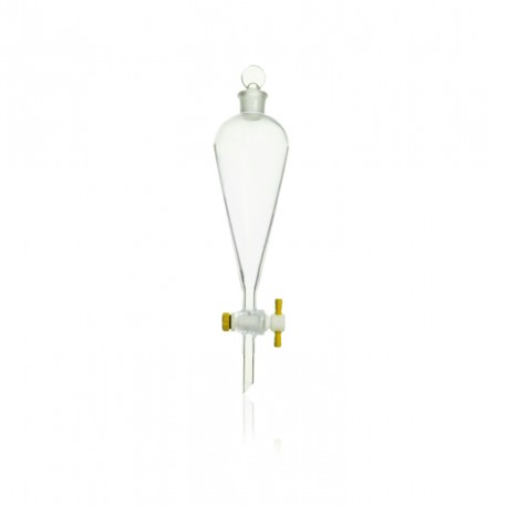 Embudo De Separación Squibb, Forma De Pera, Tapón Vidrio, Llave