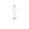 Embudo De Separación Squibb, Forma De Pera, Tapón Vidrio, Llave Ptfe 250 Ml